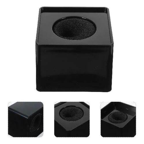 2 Pcs Microphone Station Logo ABS Flag Black and White