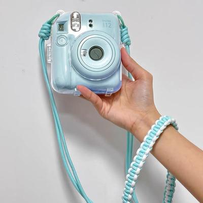 富士拍立得保护壳mini12/11/SE/7+/90/99/9相机水晶壳花色背带