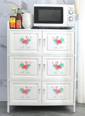 ii放碗收功纳架子家用厨房桌oiu23711置物简易多能组装柜餐具柜架