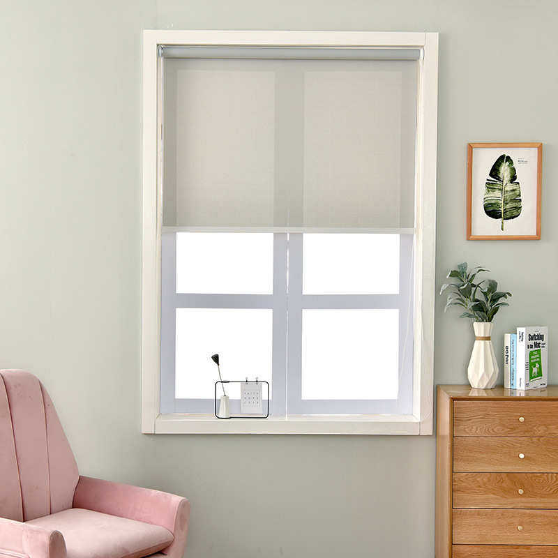 短阳光窗帘面料飘少女安装遮光简约新款房儿童窗帘窗免打孔卧室