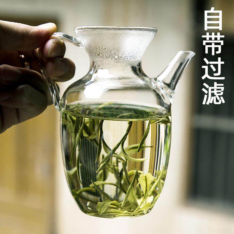高硼硅玻璃透明中式仿宋壶可电陶炉加热煮茶壶玻璃泡茶壶宋执壶