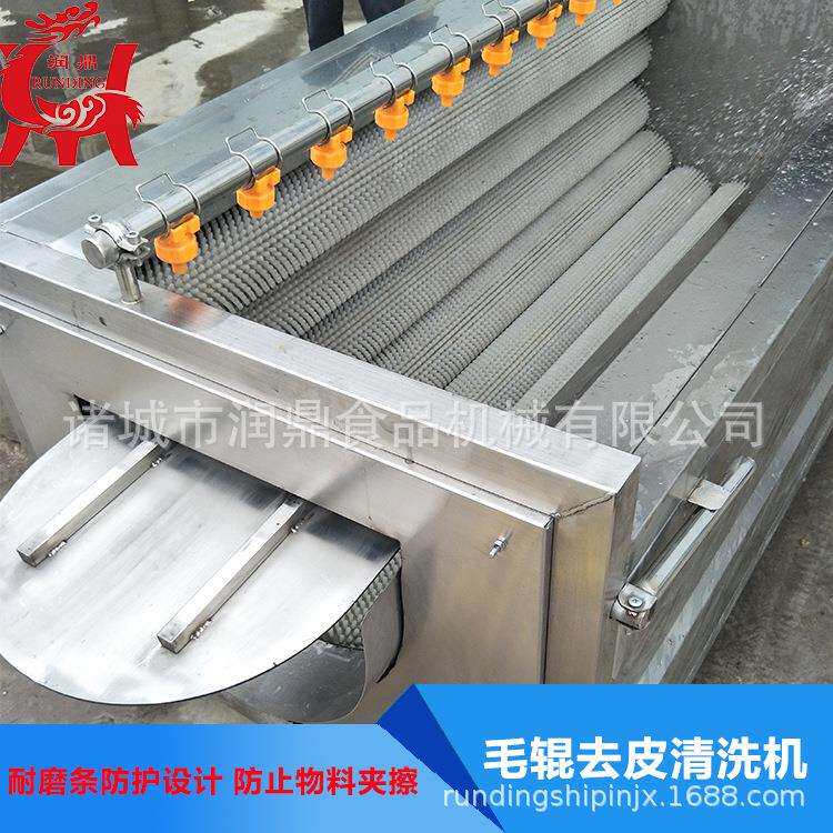 莲藕清洗去泥 3000毛辊刷山清药去机皮洗设备蔬清菜洗机