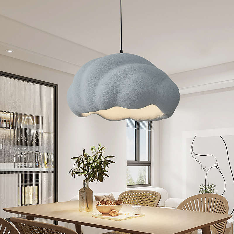 法式简约餐厅灯具北欧奶油风艺术吧台灯创意设计师款饭厅餐桌吊灯