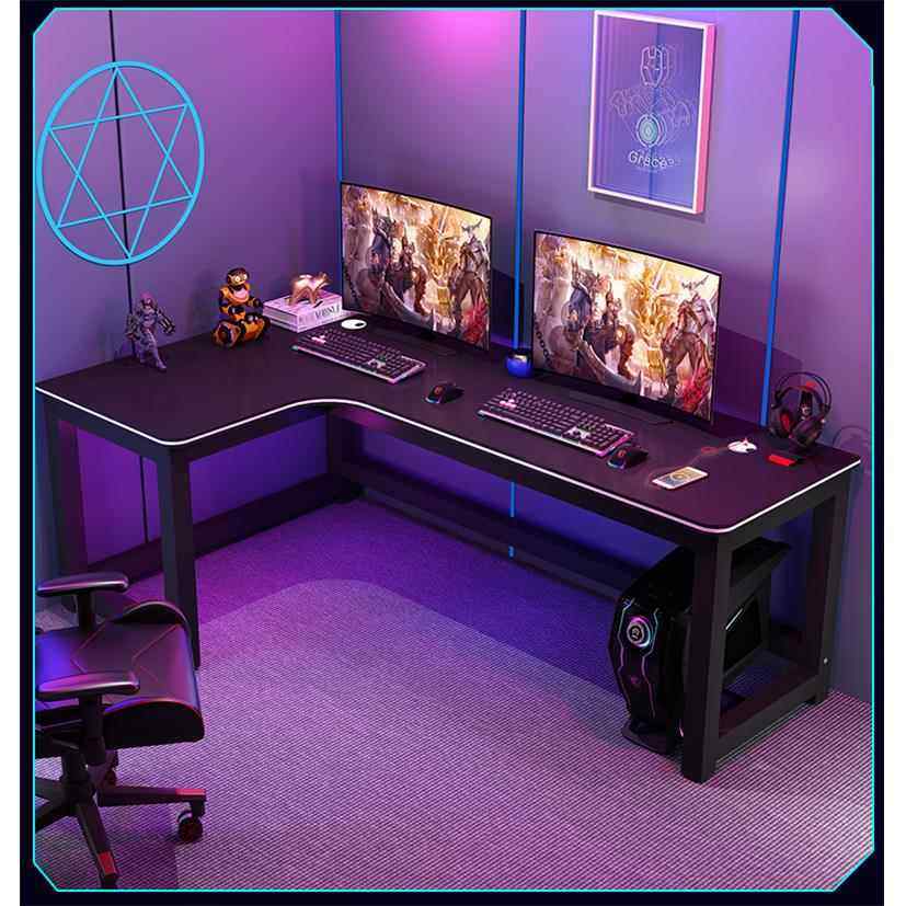 转角电习竞简约双人台式电脑931桌组合椅家用书桌卧室办公桌学桌