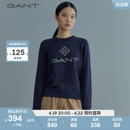 GANT甘特女士时尚复古美式字母印花休闲舒适圆领卫衣4204680