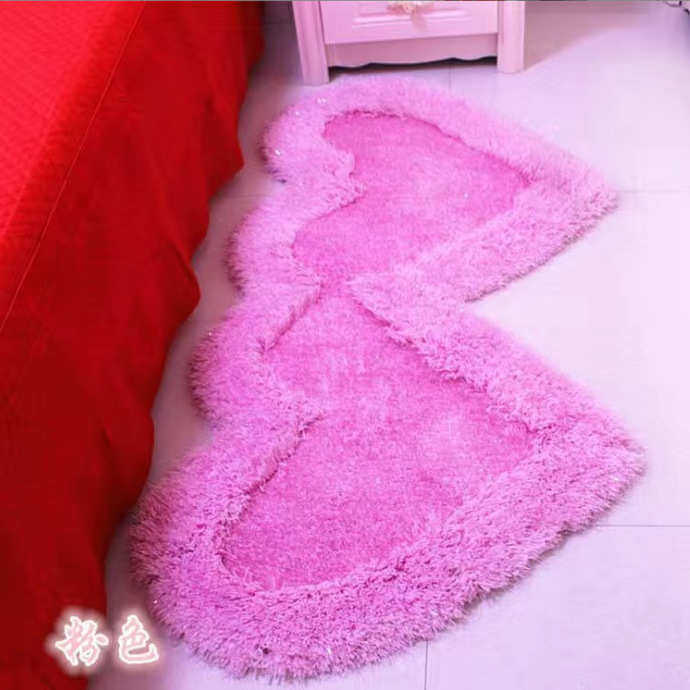 红色加厚爱心地毯婚庆床尾床边地垫卧室儿童房学生可爱高档免洗粉,居家布艺,地毯,淘宝优惠券,粉丝福利购,淘宝优惠卷