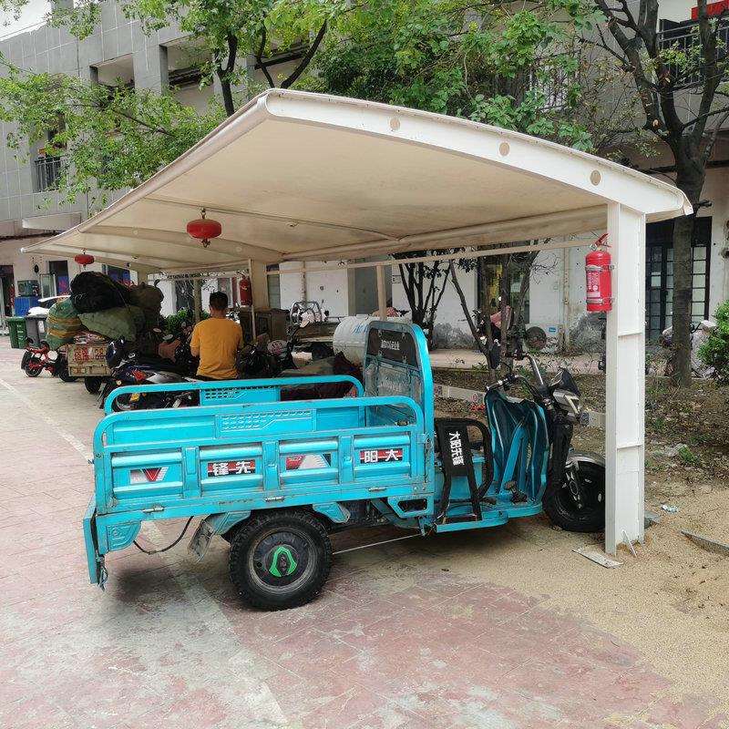 厂家膜结构车棚车位停车棚汽车雨蓬户外小轿车遮阳棚防水钢构