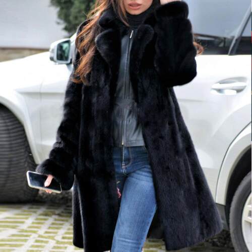 Women's long suit collar imitation jacket top