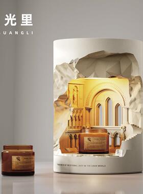 壁光里融蜡灯礼物氛围香薰灯烛灯新婚生日结婚礼盒台灯水泥小夜灯