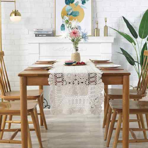 新中式桌旗轻奢手工镂空FS756017桌布茶美式复防古电柜茶席台尘k