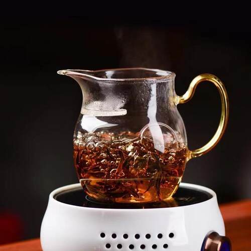 玻璃公道杯加厚玻璃月牙茶漏大容量分茶器过滤耐热月牙公杯