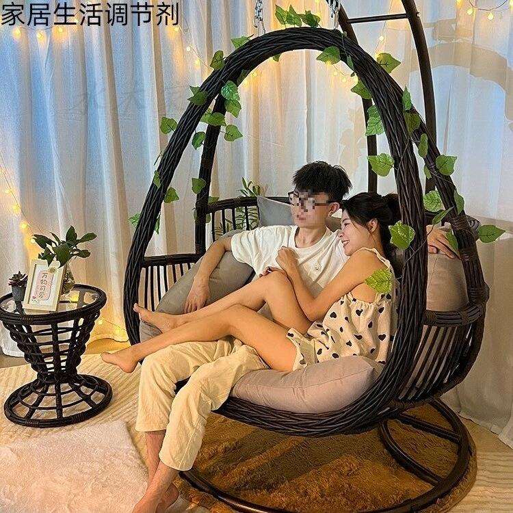 吊篮藤椅懒人椅摇椅阳台秋千摇篮椅庭院双人吊兰室内吊床家用吊椅