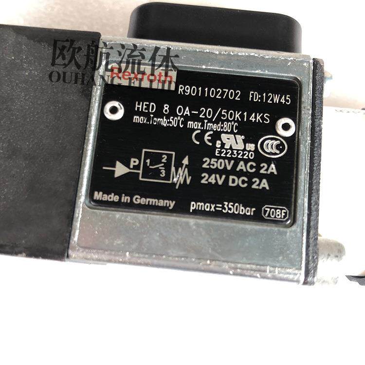 Rexroth压力开关HED 8 OA-20/50K14KS力士乐压力继电器R901102702