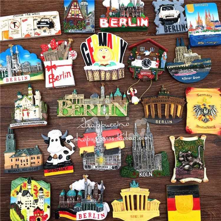 3个包邮德国柏林慕尼黑法兰克福科隆卢森堡装饰贴冰箱磁性贴磁贴