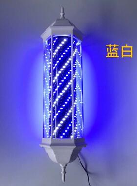 网红理发店门口旋转灯专用挂壁门头门口旋转灯led美发店转灯超亮