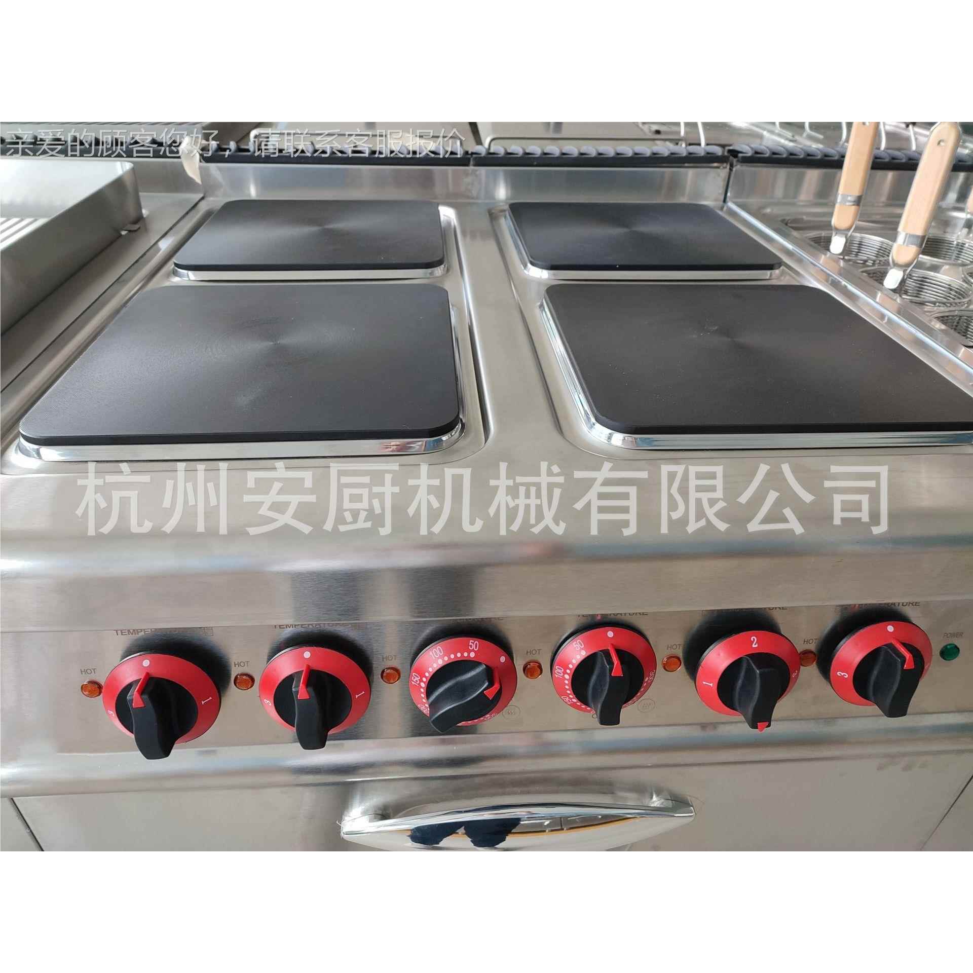 家8直销 厂-887式电热四头煮食炉连焗炉87立A