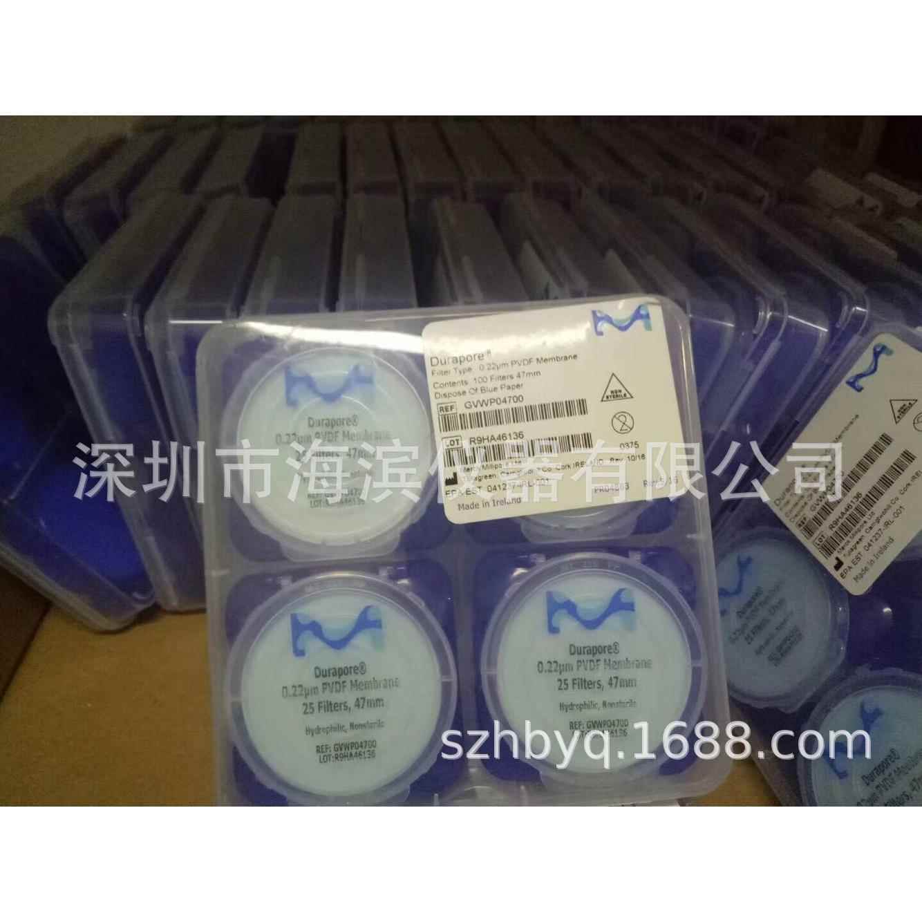 默克密理博滤膜PVDF疏水0.22µm47mm白色光面GVHP04700