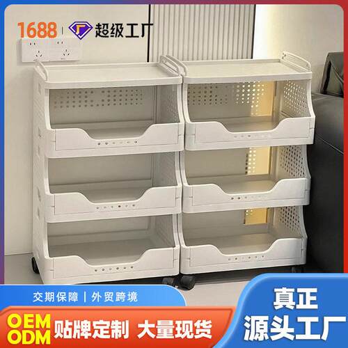 多层书本收纳架书架置物架带轮移动小推车教室书桌旁落地放包神器