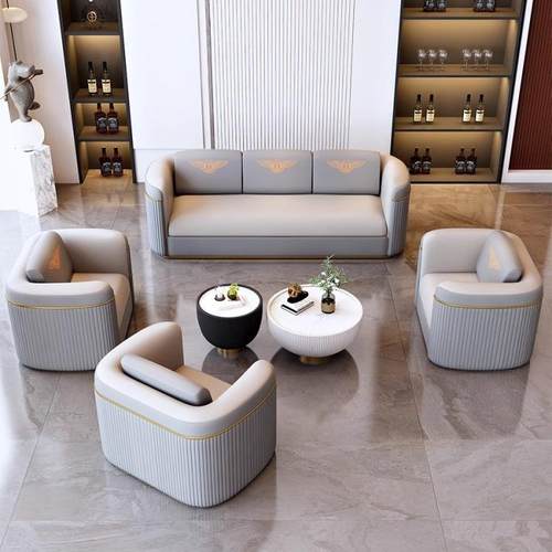 商务简易布发艺客厅沙椅酒店出租接办公室沙发待会洽MUI谈沙发客