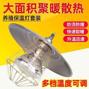 养殖场保温灯兽用加热灯罩小鸡育雏取暖灯泡养猪场专用保温灯套装