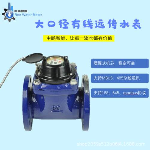 大口径光电直读水表mbus485物联网远程智能wsdn50-80-200远传数显