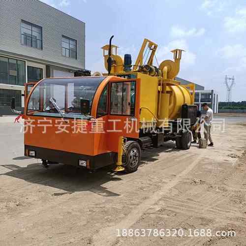 车头自行式360沥拌机合市青政修补沥拌青拌合机新旧料可炒沥青合