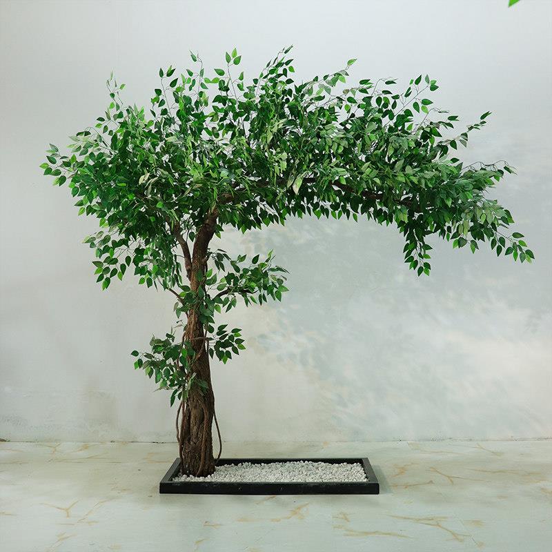 ISS彷真窗树假树彷真大型植物酒店榕商场婚礼装道具许愿 树景观树
