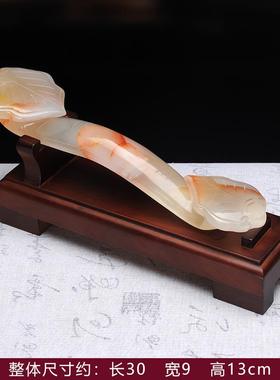 正品富汗玉石如意摆件客厅玄阿关酒柜司开业公乔迁新房办室公装饰