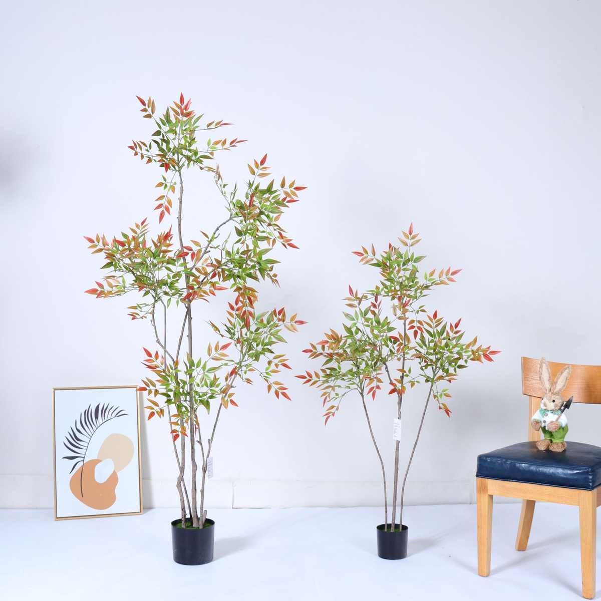 仿真绿植南天竹假树盆栽大型室内家居落地装饰摆件仿生植物造景