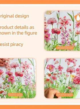 Multicolor Spring Flower Window Sticker Double Sides Photo