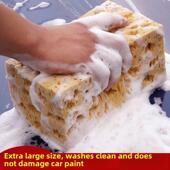 洗车海绵专用大高密度蜂窝状珊瑚吸水海绵块去污擦拭汽车美容用品