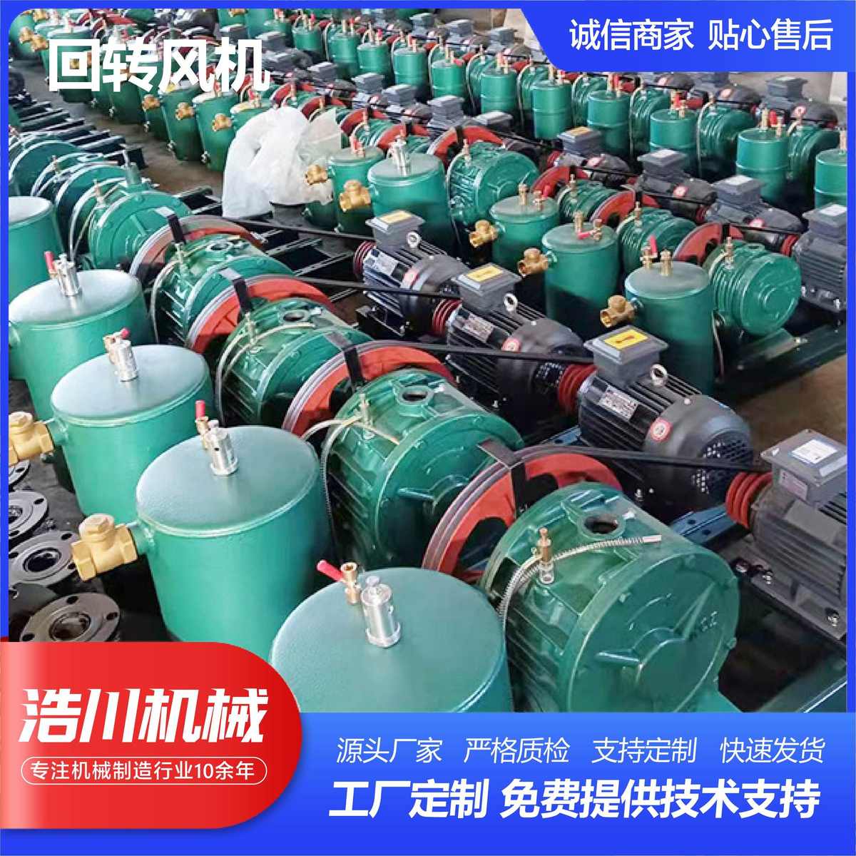 回转风机厂家供应污水处理风机低噪音小型鼓风喷塑回转风机