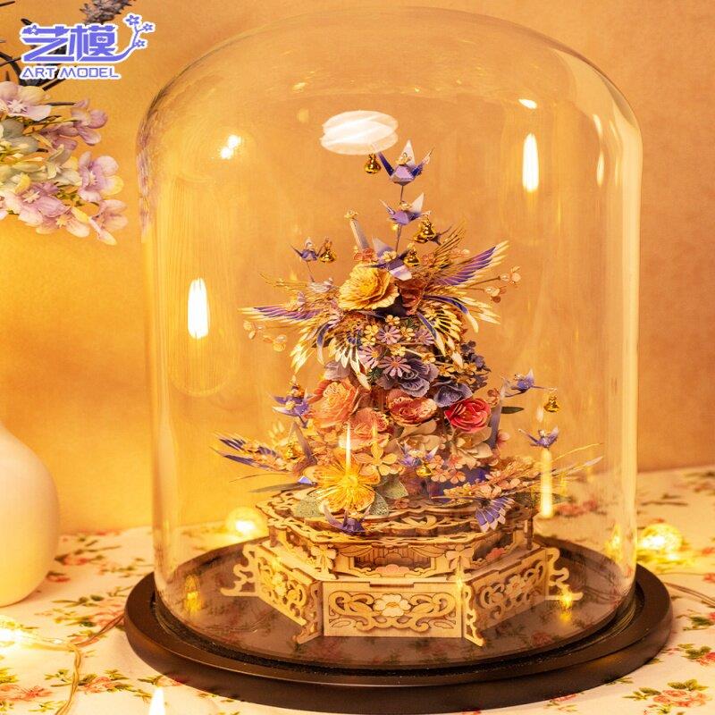 艺模醉花间3D立体拼图金属拼装模型手工diy玩具八音盒 送女友礼物