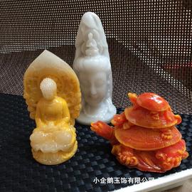 树脂工艺品龙龟莲花观音，观音头摆件江湖地摊工艺品