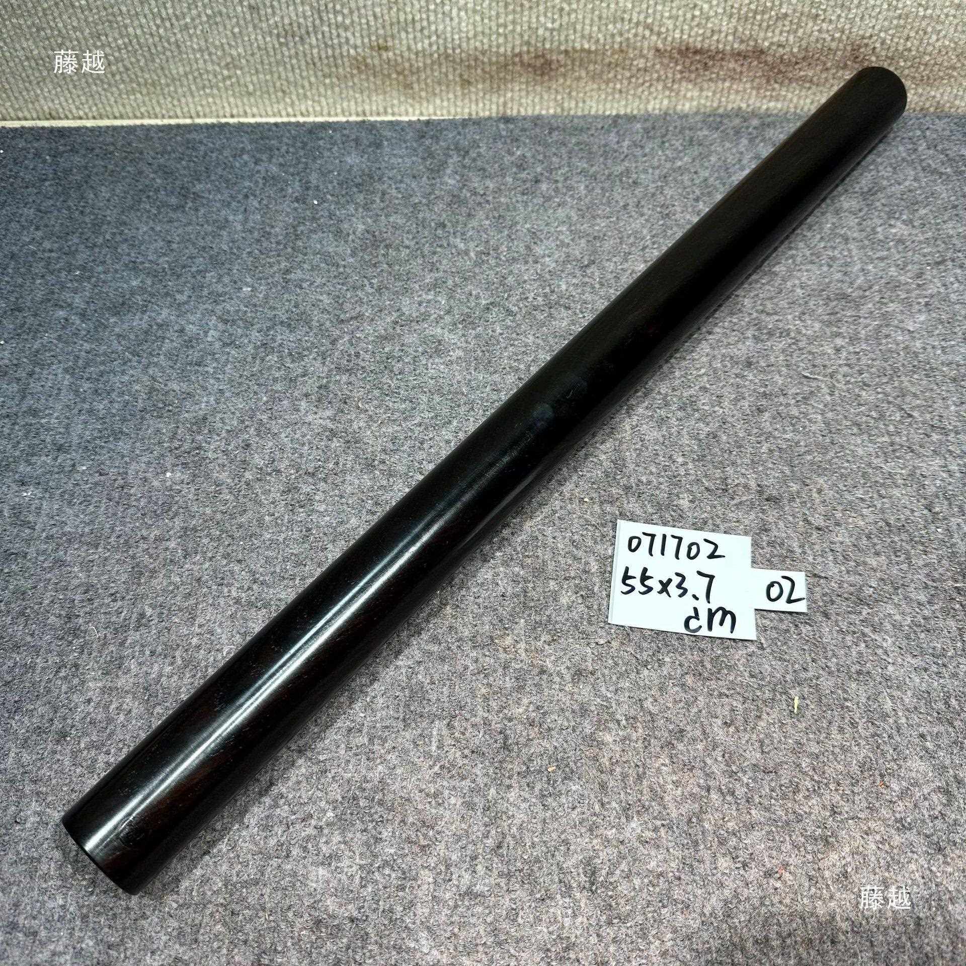 紫光檀檀（东非黑黄擀面杖实木短棍武10030583棍健身太极棍）双节