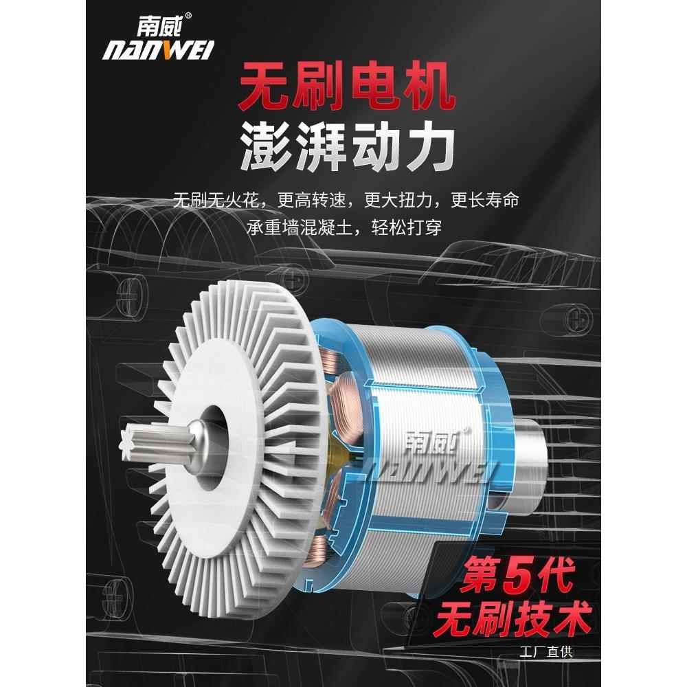 南威钻无刷锂电电锤冲击型两SQJ用重混凝土充式无线工电业电镐电图片
