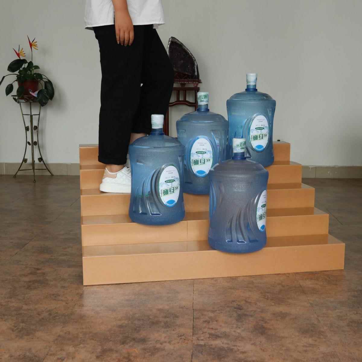 果店纸货架展示架中岛台板阶形水陈列架子超市水果蔬菜OBA直角堆