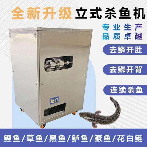 定制全自动杀鱼机黑鱼去鳞开背立式宰鱼机烤鱼店专用杀鱼神器