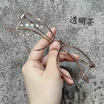 新款超轻防蓝光、防辐射近女性素颜眼视镜、艺文流行模特配处方护