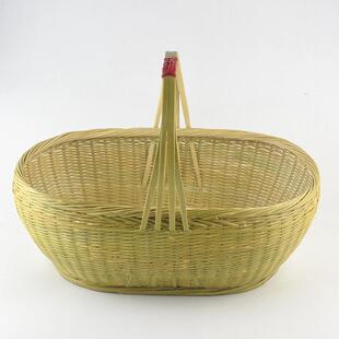 买菜篮 竹编 菜篮 竹筐 框子 篮子 收纳 厨房 买菜篮子 天然 全青