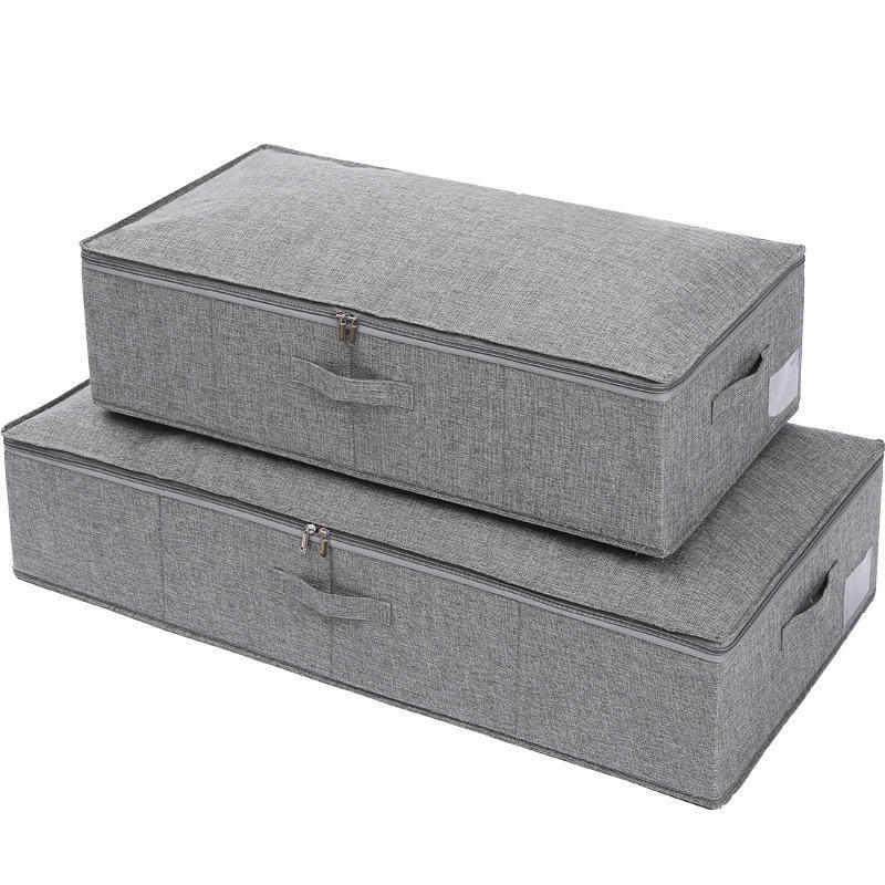 定制床底收纳箱棉麻床底收纳箱扁平可折叠大容量被子收纳箱,收纳整理,收纳箱,淘宝优惠券,粉丝福利购,淘宝优惠卷