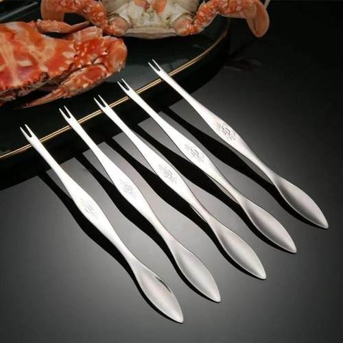 蟹针04不锈钢吃螃蟹工具餐厅蟹勺蟹叉子商用大闸蟹海鲜针拆蟹肉