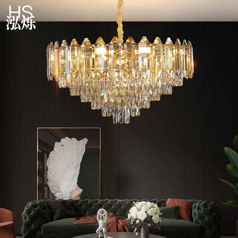 轻奢水晶吊灯客厅后现代餐厅卧室书房奢华大气别墅高档酒店水晶灯