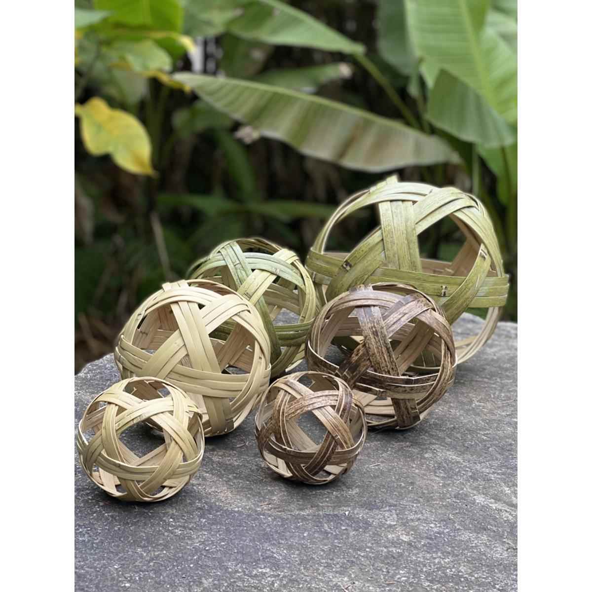 竹编球小蹴鞠竹子儿童玩具手工创意玩教具装饰摆件竹制品绣球道具