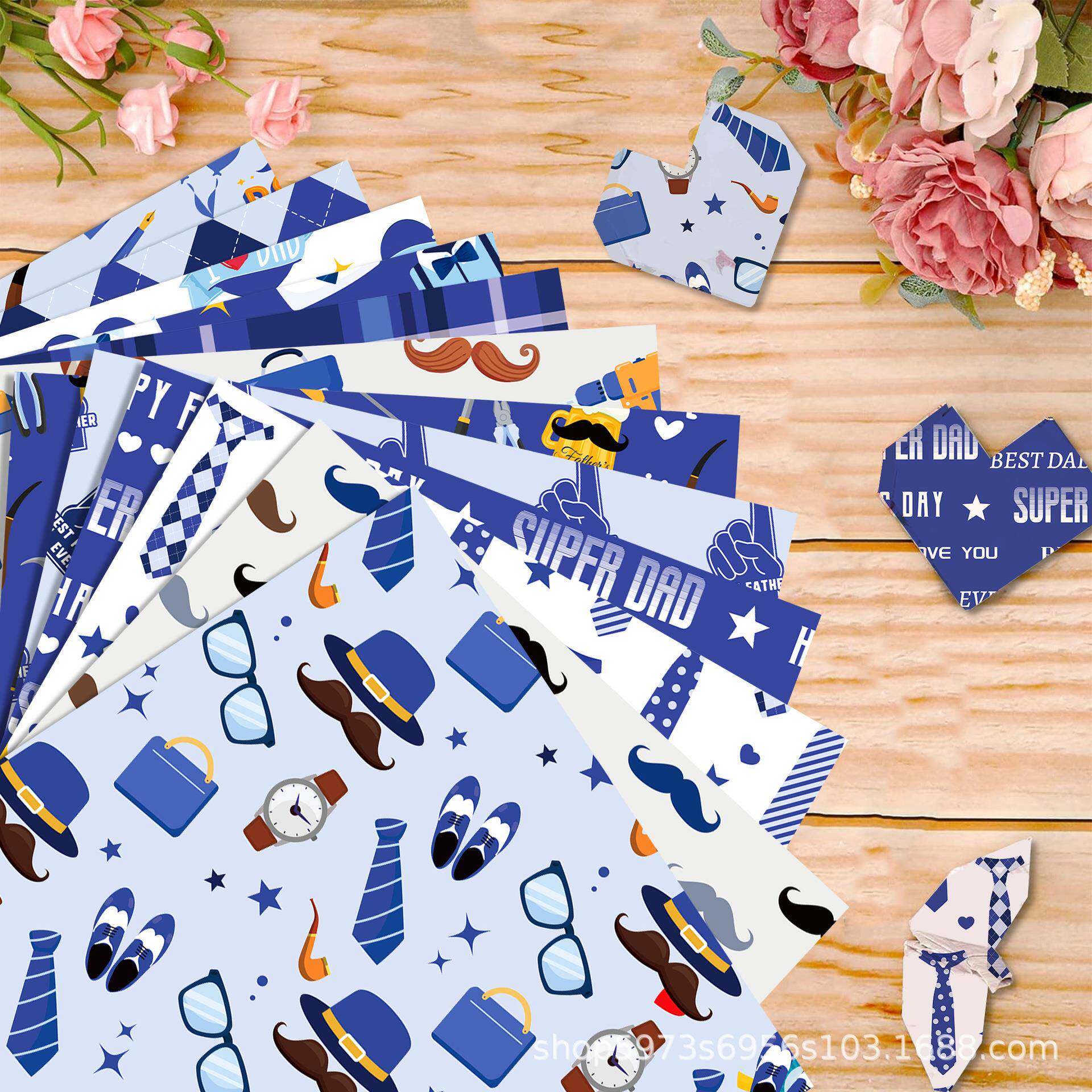 WW088父亲节爸爸DAD文创装饰手账素材纸剪贴本背景纸