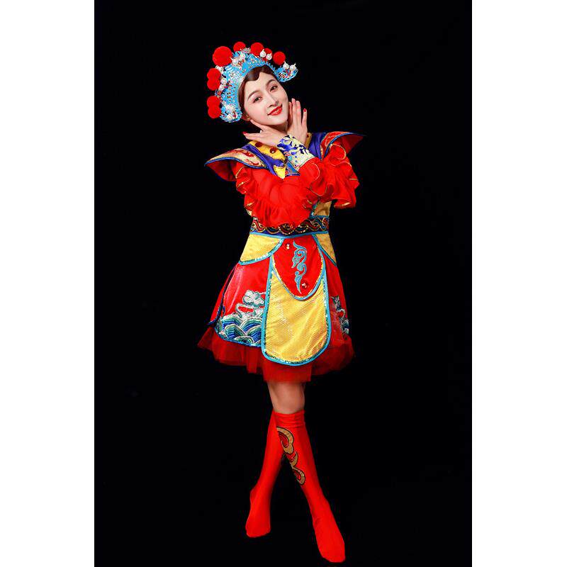 正品京剧服装女花旦戏服演出中服鼓民族腰队国服成人鼓服鼓中国风