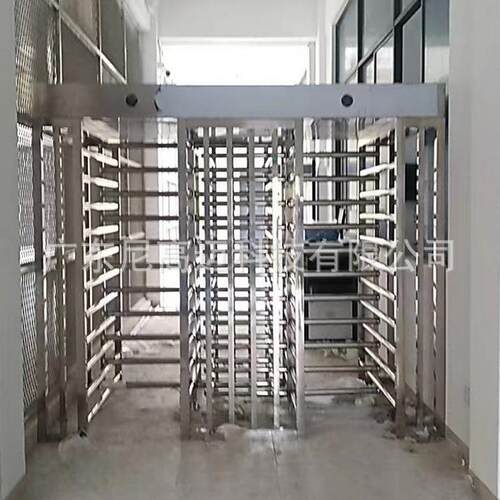 尼高迈不锈钢电动滚闸门监狱看守所防尾随全高旋转栅双通道十字闸