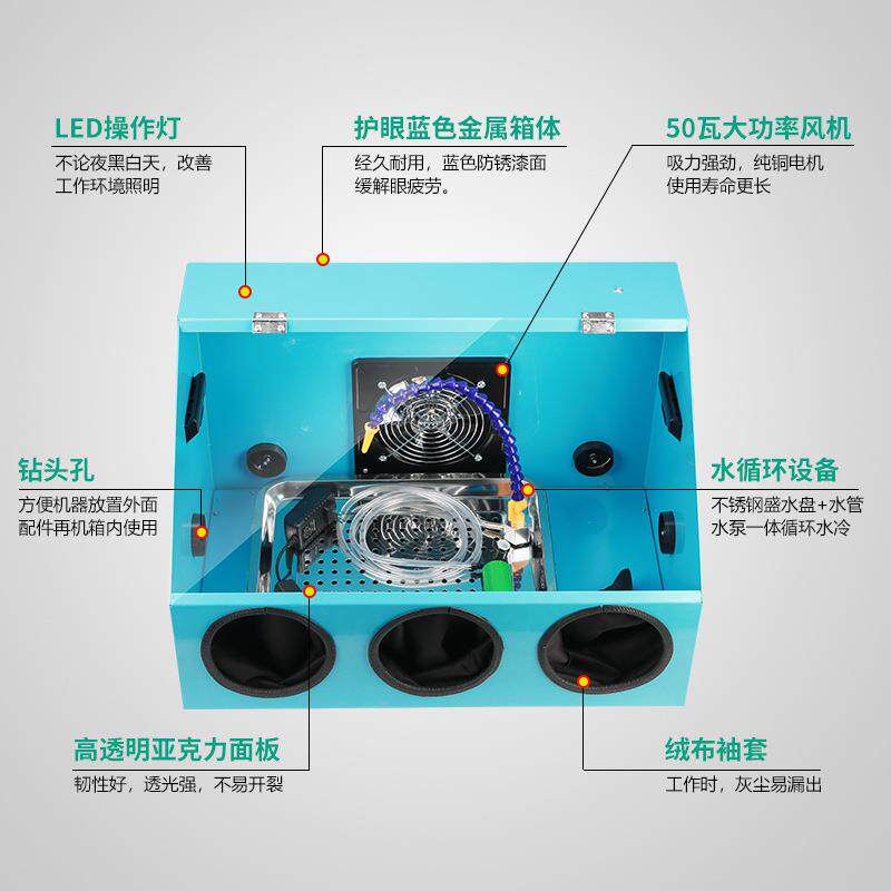 文玩打磨154741防灰尘箱金属一体雕作刻抛光电磨台磨牙机机吸尘打