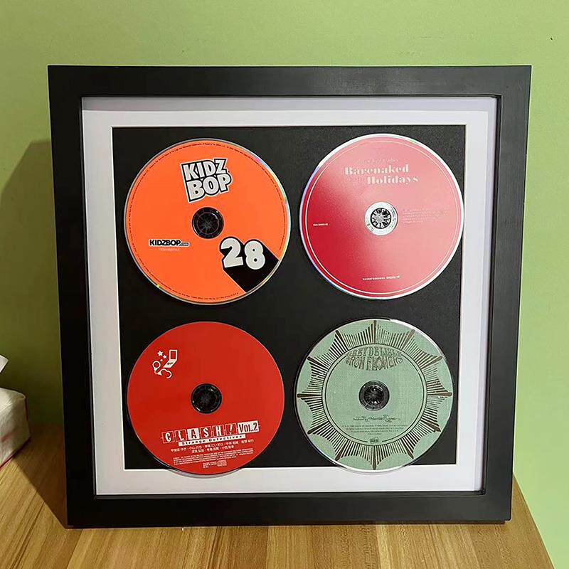 cd画 画框光碟收纳专辑收藏dvd唱片实木装裱光碟收集框相框挂墙展
