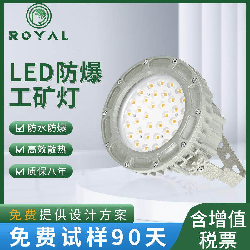 江苏荣亚LED工矿灯三防隔爆厂房车间化工厂加油站led防爆照明灯具